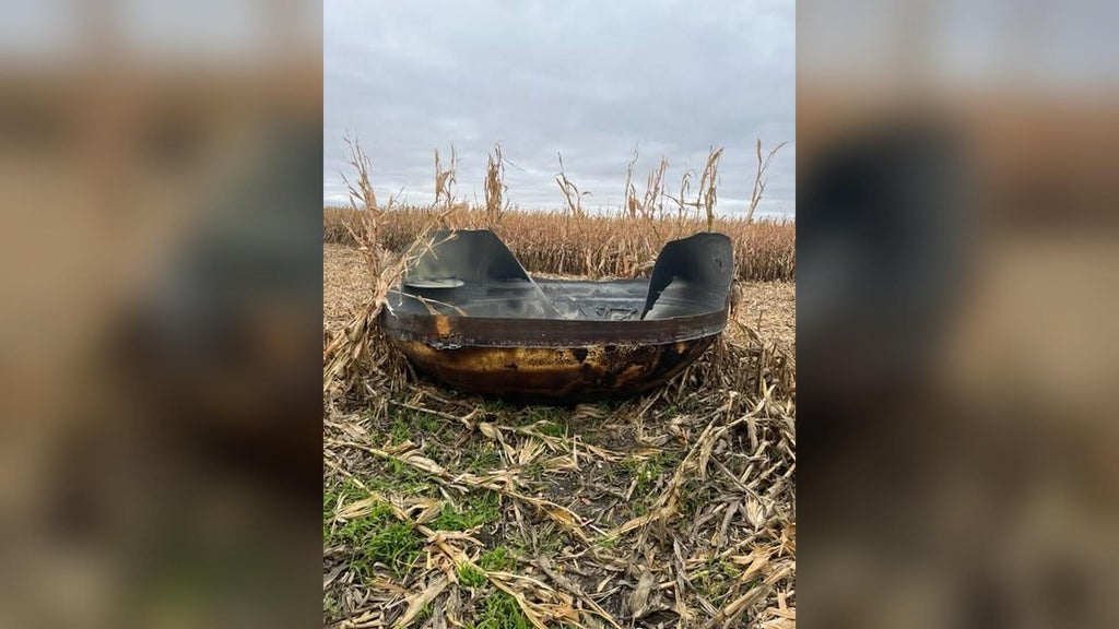 11-foot piece of suspected space debris found in eastern Minnesota cornfield — WCCO / CBS Minnesota, Brooklyn Park Community news