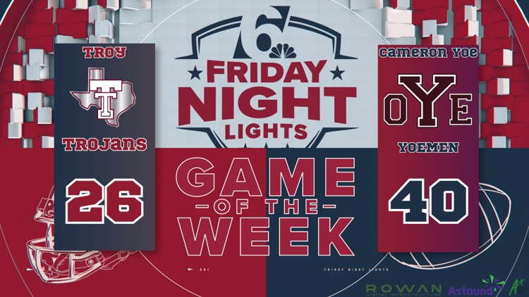 Friday Night Lights Game of the Week | Troy vs. Cameron Yoe — KCEN (Central Texas), Brooklyn Park Sports news